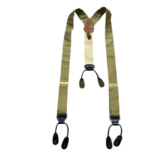 Vintage Men’s‎ Trafalgar brand Adjustable Suspenders with Genuine Leather